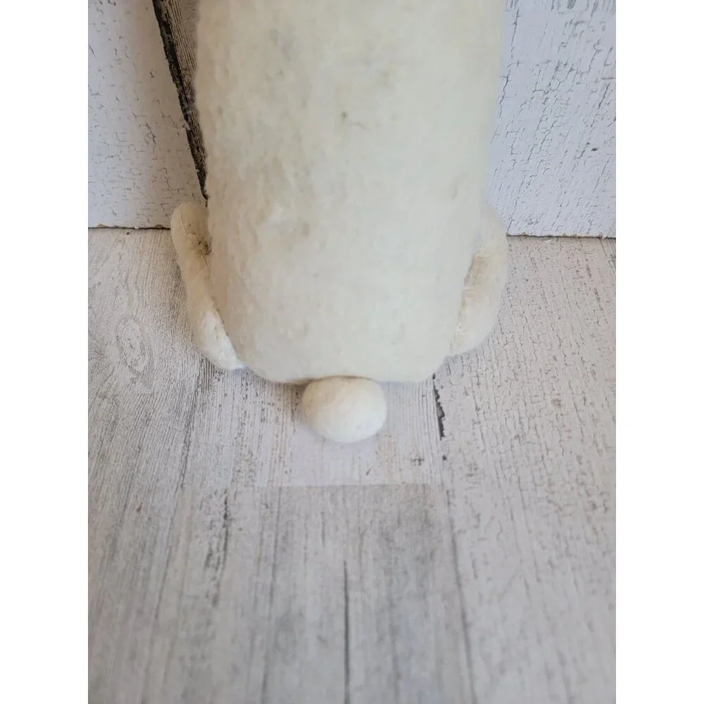 Felt white Easter Bunny spring plush home decor figure vintage unique‎